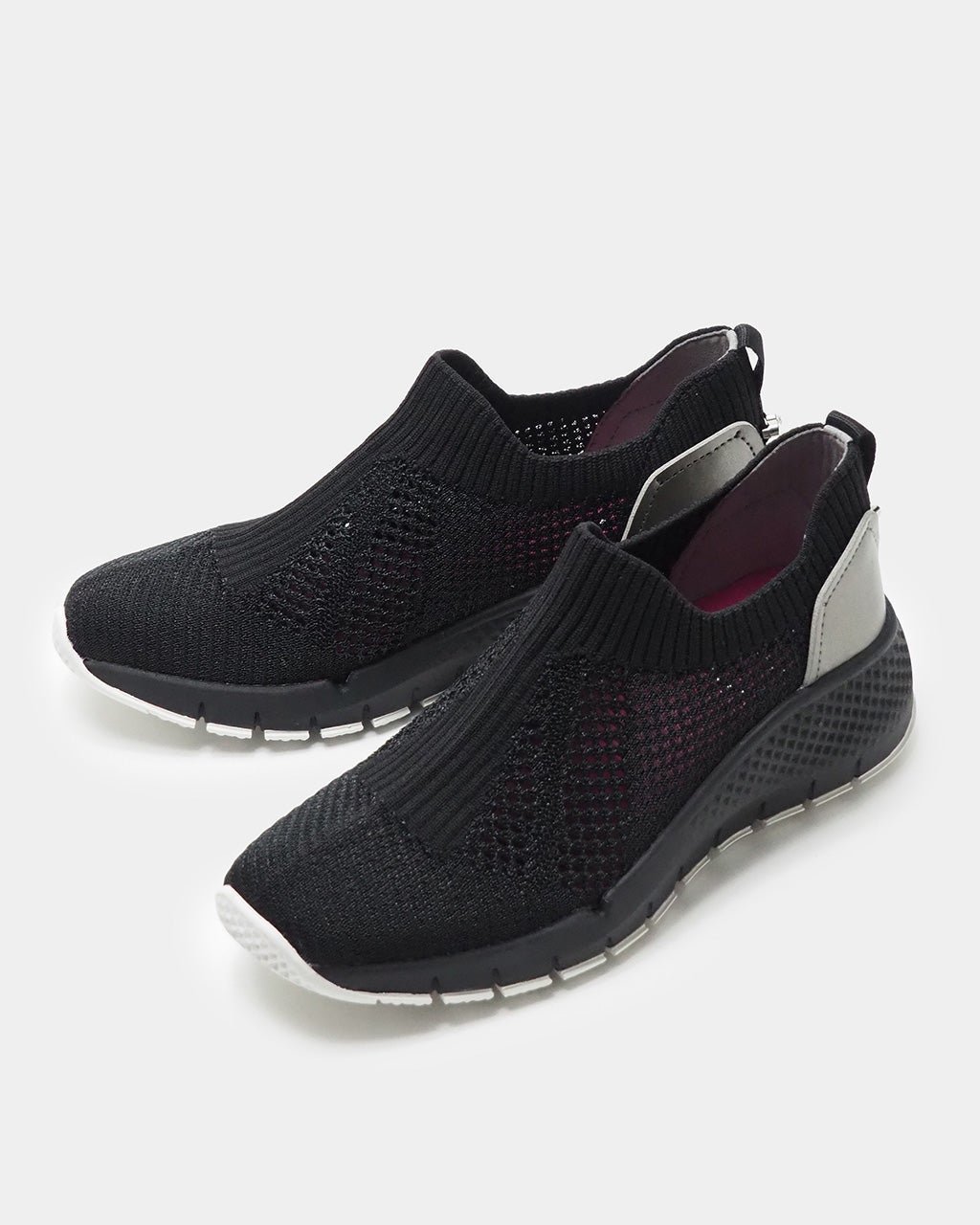 【フィットフィット/fitfit】のシアーニットスニーカー インテリア・キッズ・メンズ・レディースファッション・服の通販 founy(ファニー) 　ファッション　Fashion　レディースファッション　WOMEN　トップス・カットソー　Tops/Tshirt　ニット　Knit Tops　くるぶし　Ankle　インソール　Insole　エレガント 上品　Elegant　コンパクト　Compact　サンダル　Sandals　スニーカー　Sneakers　スポーティ　Sporty　ソックス　Socks　フィット　Fit　フォルム　Form　ラバー　Rubber　軽量　Lightweight　ブラック|ID: prp329100003924373 ipo3291000000028264535