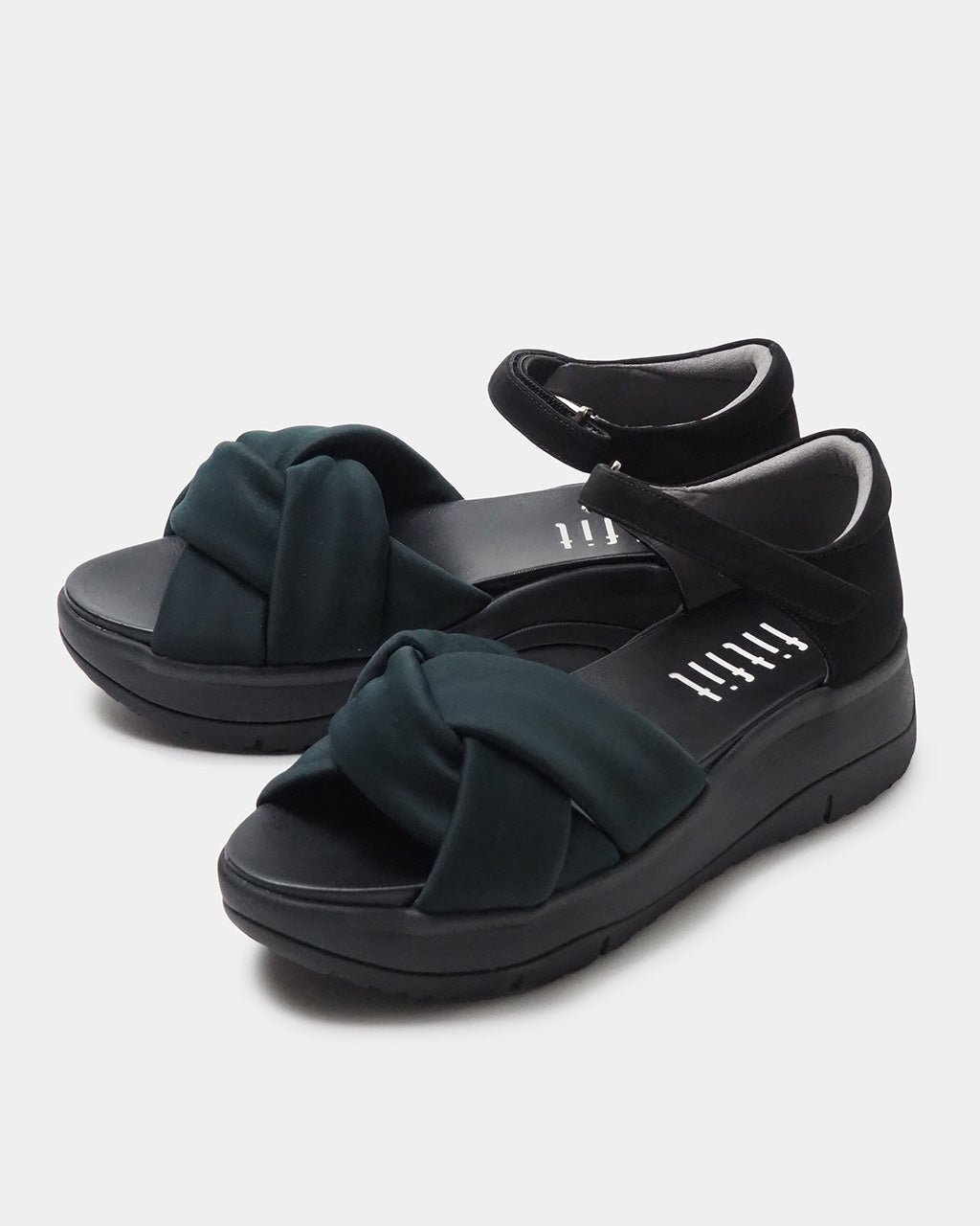 【フィットフィット/fitfit】のクッションツイストサンダル インテリア・キッズ・メンズ・レディースファッション・服の通販 founy(ファニー) 　ファッション　Fashion　レディースファッション　WOMEN　インソール　Insole　厚底　Platforms　クッション　Cushion　軽量　Lightweight　サンダル　Sandals　スニーカー　Sneakers　ツイスト　Twist　フィット　Fit　ラバー　Rubber　ダークグリーン|ID: prp329100003924377 ipo3291000000028264549