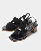 【フィットフィット/fitfit】のツイストストラップブロックヒールサンダル ブラック|ID: prp329100003924378 ipo3291000000028264551