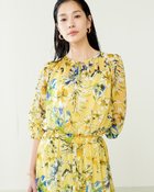 【ドゥクラッセ/DoCLASSE】のシフォンジョーゼット・花柄ワンピース 人気、トレンドファッション・服の通販 founy(ファニー) ファッション Fashion レディースファッション WOMEN ワンピース Dress インナー Inner キャミソール Camisole シフォン Chiffon シャーリング Shirring ジョーゼット Georgette ブラウジング Browsing プリント Print リボン Ribbon エレガント 上品 Elegant thumbnail イエローパターン|ID: prp329100003924380 ipo3291000000025908394