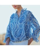 【ドゥクラッセ/DoCLASSE】のシアーラミー・2WAYデザインシャツ ブルー・パターン|ID:prp329100003954037