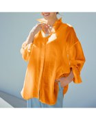 【ドゥクラッセ/DoCLASSE】のシアーラミー・2WAYデザインシャツ オレンジ|ID:prp329100003954037