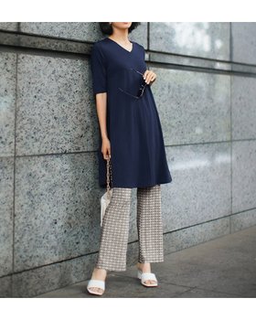 【ドゥクラッセ/DoCLASSE】のUVスラブ・ジェットセッターズ/5分袖チュニック 人気、トレンドファッション・服の通販 founy(ファニー) ファッション Fashion レディースファッション WOMEN トップス・カットソー Tops/Tshirt チュニック Tunic |ID:prp329100003954044