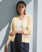 【ドゥクラッセ/DoCLASSE】の麻混スパークリングニット・クルーカーディガン シャンパン|ID: prp329100003954076 ipo3291000000036296256