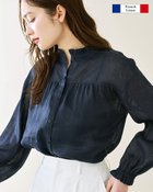 【ドゥクラッセ/DoCLASSE】の甘織りリネン・フリルデザインブラウス 人気、トレンドファッション・服の通販 founy(ファニー) ファッション Fashion レディースファッション WOMEN トップス・カットソー Tops/Tshirt シャツ/ブラウス Shirts/Blouses シンプル Simple スタンド Stand スリーブ Sleeve フランス France フリル Frills プレミアム Premium リネン Linen エレガント 上品 Elegant thumbnail ミッドナイトブルー|ID: prp329100003954119 ipo3291000000028264793