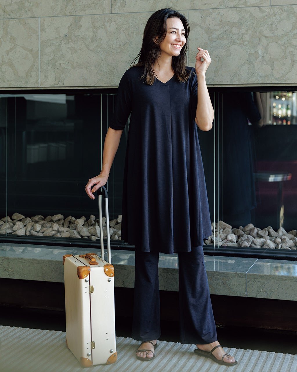 【ドゥクラッセ/DoCLASSE】のUVスラブ・ジェットセッターズ/パンツ70㎝ インテリア・キッズ・メンズ・レディースファッション・服の通販 founy(ファニー) 　ファッション　Fashion　レディースファッション　Fashion for Women　パンツ　Pants & Trousers　ネイビー|ID: prp329100003954158 ipo3291000000035894206