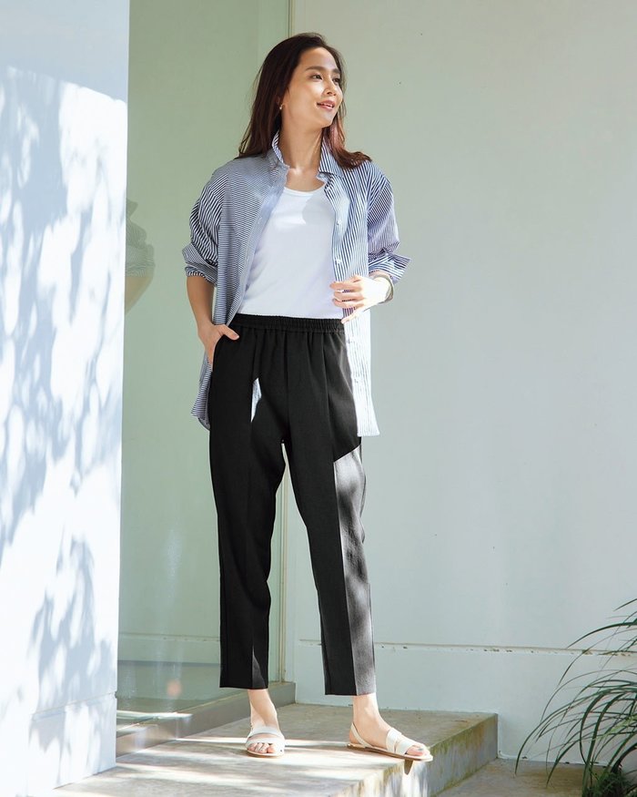 【ドゥクラッセ/DoCLASSE】のリネンタッチ・テーパードパンツ インテリア・キッズ・メンズ・レディースファッション・服の通販 founy(ファニー) https://founy.com/ ファッション Fashion レディースファッション Fashion for Women パンツ Pants & Trousers センター Center, Center Line リネン Linen, Linen Fabric エレガント 上品 Elegant 夏 Summer |ID: prp329100003954164 ipo3291000000028264862
