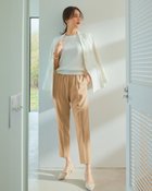 【ドゥクラッセ/DoCLASSE】のリネンタッチ・テーパードパンツ ベージュ|ID: prp329100003954164 ipo3291000000035894229