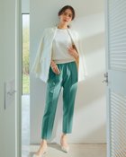 【ドゥクラッセ/DoCLASSE】のリネンタッチ・テーパードパンツ ターコイズグリーン|ID: prp329100003954164 ipo3291000000035894233