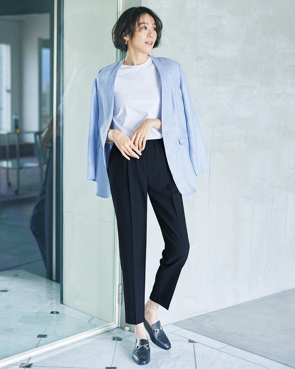 【ドゥクラッセ/DoCLASSE】のリネンタッチ・テーパードパンツ インテリア・キッズ・メンズ・レディースファッション・服の通販 founy(ファニー) 　ファッション　Fashion　レディースファッション　Fashion for Women　パンツ　Pants & Trousers　センター　Center, Center Line　リネン　Linen, Linen Fabric　エレガント 上品　Elegant　夏　Summer　ミッドナイトブルー|ID: prp329100003954164 ipo3291000000035894235