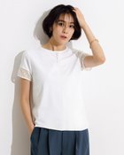 【ドゥクラッセ/DoCLASSE】のレースデザイン/半袖・ドゥクラッセTシャツ ホワイト|ID:prp329100003989140