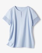 【ドゥクラッセ/DoCLASSE】のレースデザイン/半袖・ドゥクラッセTシャツ ペールブルー|ID: prp329100003989140 ipo3291000000032002841