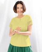 【ドゥクラッセ/DoCLASSE】のレースデザイン/半袖・ドゥクラッセTシャツ シトロングリーン|ID: prp329100003989140 ipo3291000000035991247
