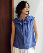 【ドゥクラッセ/DoCLASSE】のタイプライター・フリル衿ノースリーブブラウス 人気、トレンドファッション・服の通販 founy(ファニー) ファッション Fashion レディースファッション Fashion for Women トップス・カットソー Cut & Sew Tops キャミソール&ノースリーブ Camisoles & Sleeveless Tops シャツ・ブラウス・オフィスカジュアル Elegant Blouses & Button-Ups スタンド Stand Collar, Upright Stand タイプライター Typewriter Fabric, Crisp Cotton ノースリーブ Sleeveless, No-Sleeve フェミニン Feminine, Girly フリル Frill, Ruffle リボン Ribbon, Bow thumbnail ロイヤルブルー|ID: prp329100003989146 ipo3291000000033050657