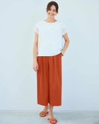 【ドゥクラッセ/DoCLASSE】のUVスラブ・ギャザーワイドパンツ ブラウンオレンジ|ID: prp329100003989163 ipo3291000000035991292