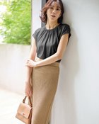 【ドゥクラッセ/DoCLASSE】のUVスラブ・ギャザーフレンチトップス チャコール|ID: prp329100003989179 ipo3291000000035991304