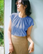 【ドゥクラッセ/DoCLASSE】のUVスラブ・ギャザーフレンチトップス ブルー|ID: prp329100003989179 ipo3291000000035991312