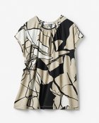 【ドゥクラッセ/DoCLASSE】のUVスラブ・ギャザーフレンチトップス ベージュ&times;ブラック|ID: prp329100003989179 ipo3291000000035991341