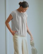 【ドゥクラッセ/DoCLASSE】のUVスラブ・ギャザーフレンチトップス ライトグレー|ID: prp329100003989179 ipo3291000000036338555