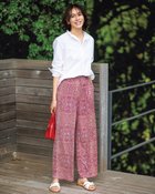 【ドゥクラッセ/DoCLASSE】のUVスラブ・ストレートパンツ/68㎝ レッド・パターン|ID: prp329100003989180 ipo3291000000033143241