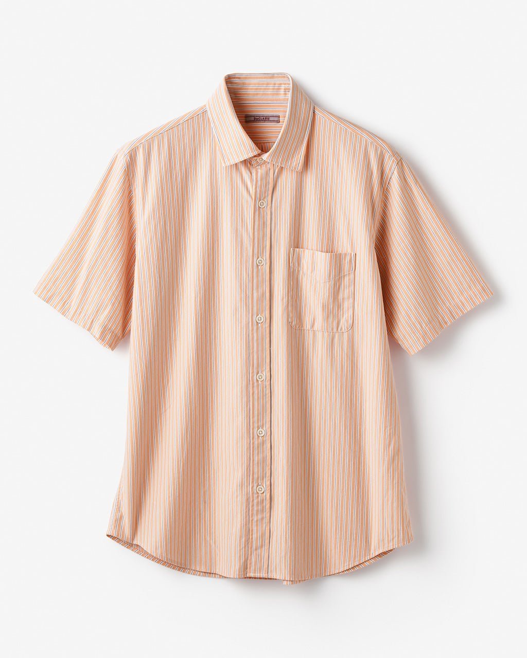 【ドゥクラッセ/DoCLASSE / MEN】の360ジャージー ストライプシャツ インテリア・キッズ・メンズ・レディースファッション・服の通販 founy(ファニー) 　ファッション　Fashion　メンズファッション　Fashion for Men　ストライプ　Stripe, Striped Pattern　プリーツ　Pleats, Pleated　ボックス　Boxy, Box Shape　メンズ　Men's, Menswear　オレンジストライプ|ID: prp329100003989193 ipo3291000000028265258