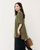 【ドゥクラッセ/DoCLASSE】の高密度シルコットン・5分袖ロングT/70cm 人気、トレンドファッション・服の通販 founy(ファニー) ファッション Fashion レディースファッション WOMEN トップス・カットソー Tops/Tshirt スマート Smart チュニック Tunic フォルム Form ロング Long 夏 Summer thumbnail オリーブ|ID: prp329100004020894 ipo3291000000028265329