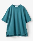 【ドゥクラッセ/DoCLASSE】の高密度シルコットン・5分袖ロングT/64㎝ ピーコック|ID: prp329100004020895 ipo3291000000032027161
