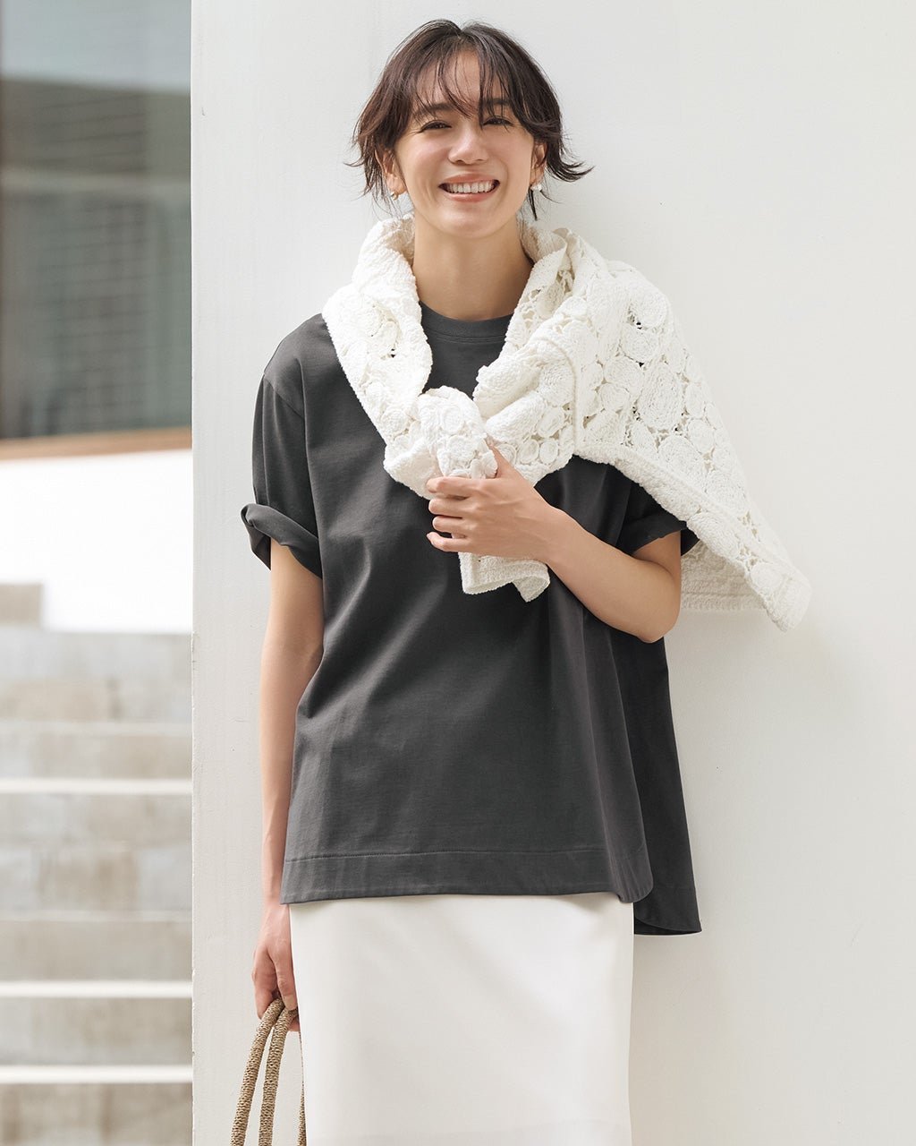 【ドゥクラッセ/DoCLASSE】の高密度シルコットン・5分袖ロングT/64㎝ 人気、トレンドファッション・服の通販 founy(ファニー) 　ファッション　Fashion　レディースファッション　Fashion for Women　トップス・カットソー　Cut & Sew Tops　シャツ・ブラウス・オフィスカジュアル　Elegant Blouses & Button-Ups　ロングTシャツ・Tシャツ　Longline T-Shirts & Tees　カットソー・ベーシックTシャツ　Cut-and-Sewn Tops / Stretch Tees & Basics　カットソー　Cut and Sewn Top　シルケット　Silket, Silky Cotton　スマート　Smart, Elegant　チュニック　Tunic, Long Top　フェミニン　Feminine, Girly　フォルム　Silhouette, Form　ロング　Long, Long-Length　夏　Summer　 other-1|ID: prp329100004020895 ipo3291000000032735005