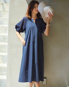【ドゥクラッセ/DoCLASSE】のパフ袖カットワークレース・ワンピース ミッドナイトブルー|ID: prp329100004020902 ipo3291000000033396123