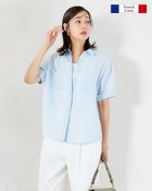 【ドゥクラッセ/DoCLASSE】の21番フレンチリネン・半袖シャツ ライトブルー|ID: prp329100004020923 ipo3291000000036009743