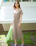 【ドゥクラッセ/DoCLASSE】のブラフリー・Aラインタックワンピース 人気、トレンドファッション・服の通販 founy(ファニー) ファッション Fashion レディースファッション WOMEN ワンピース Dress アンダー Under エレガント 上品 Elegant カットソー Cut And Sew カモフラージュ Camouflage なめらか Smooth フレア Flare フロント Front リラックス Relax thumbnail グレーベージュ|ID: prp329100004020924 ipo3291000000028265416