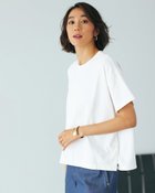 【ドゥクラッセ/DoCLASSE】の高密度シルコットン・クルーネックT 人気、トレンドファッション・服の通販 founy(ファニー) ファッション Fashion レディースファッション WOMEN トップス・カットソー Tops/Tshirt シャツ/ブラウス Shirts/Blouses ロング / Tシャツ T-Shirts カットソー Cut and Sewn カットソー Cut And Sew グログラン Grosgrain スリット Slit フォルム Form 夏 Summer thumbnail オフホワイト|ID: prp329100004020928 ipo3291000000028265430