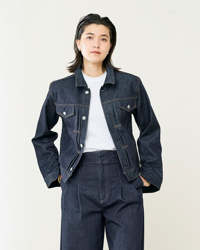 【ドゥクラッセ/DoCLASSE】のインディゴデニム・ジャケット インテリア・キッズ・メンズ・レディースファッション・服の通販 founy(ファニー) https://founy.com/ ファッション Fashion レディースファッション Fashion for Women アウター Coat / Outerwear Collection レディースジャケット・軽アウター Jackets インディゴ Indigo Denim コンパクト Compact, Small Size ジャケット Jacket, Outerwear デニム Denim, Jeans Material フォルム Silhouette, Form ベスト Vest, Waistcoat |ID: prp329100004024599 ipo3291000000028265448