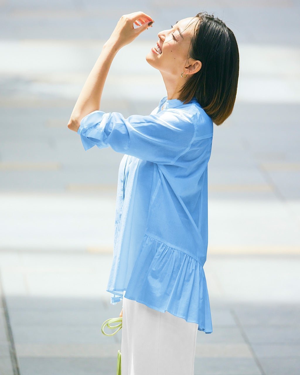【ドゥクラッセ/DoCLASSE】のソフトコットン・バックペプラムシャツ 人気、トレンドファッション・服の通販 founy(ファニー) 　ファッション　Fashion　レディースファッション　Fashion for Women　トップス・カットソー　Cut & Sew Tops　シャツ・ブラウス・オフィスカジュアル　Elegant Blouses & Button-Ups　バッグ　Bags　ギャザー　Gathered, Ruffled　シンプル　Simple, Minimal　フェミニン　Feminine, Girly　ペプラム　Peplum, Flared Hem　夏　Summer　長袖　Long Sleeve, Full Sleeve　 other-1|ID: prp329100004047757 ipo3291000000031767740