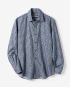 【ドゥクラッセ/DoCLASSE / MEN】のコットンプリントシャツ 長袖 ネイビー&times;グレー|ID: prp329100004047775 ipo3291000000027118788