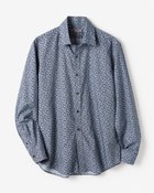 【ドゥクラッセ/DoCLASSE / MEN】のコットンプリントシャツ 長袖 ネイビー&times;グレー|ID: prp329100004047775 ipo3291000000028265932