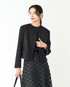 【ドゥクラッセ/DoCLASSE】のヴァージンウールMIX・ノーカラージャケット 人気、トレンドファッション・服の通販 founy(ファニー) ファッション Fashion レディースファッション Fashion for Women アウター Coat / Outerwear Collection レディースジャケット・軽アウター Jackets ノーカラージャケット / シンプル上品コーデ Collarless Jackets コンパクト Compact, Small Size シンプル Simple, Minimal ジャケット Jacket, Outerwear ストレッチ Stretch, Stretchy Fabric ベスト Vest, Waistcoat モダン Modern, Contemporary thumbnail ブラック|ID: prp329100004131892 ipo3291000000034725388