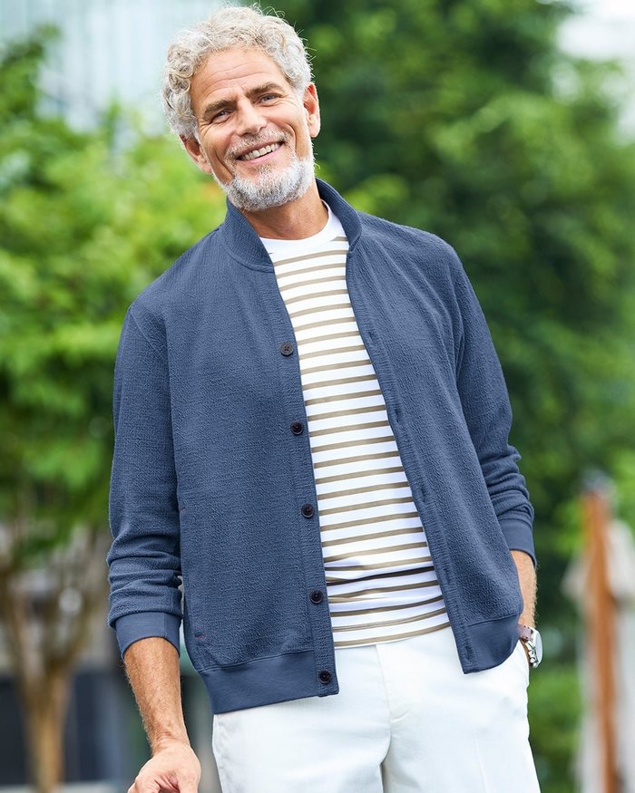 【ドゥクラッセ/DoCLASSE / MEN】の膨れジャガードアウタージャケット インテリア・キッズ・メンズ・レディースファッション・服の通販 founy(ファニー) https://founy.com/ ファッション Fashion メンズファッション Men's Style Online アウター Coats Outerwear/Men インナー Inner カーディガン Cardigan メンズ Mens 人気 Popularity |ID: prp329100004131921 ipo3291000000028266109