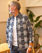 【ドゥクラッセ/DoCLASSE / MEN】のダブルガーゼ・パッチワークシャツ ミッドナイトパターン|ID: prp329100004131922 ipo3291000000028266112
