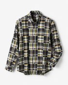 【ドゥクラッセ/DoCLASSE / MEN】のダブルガーゼ・パッチワークシャツ グリーン・パターン|ID: prp329100004131922 ipo3291000000028266114
