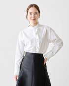 【ドゥクラッセ/DoCLASSE】のコットン混ブロード・フリルシャツ 人気、トレンドファッション・服の通販 founy(ファニー) ファッション Fashion レディースファッション WOMEN トップス・カットソー Tops/Tshirt シャツ/ブラウス Shirts/Blouses カフス Cuffs パール Pearl フリル Frills ブロード Broad エレガント 上品 Elegant thumbnail オフホワイト|ID: prp329100004131935 ipo3291000000028266182