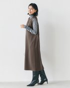 【ドゥクラッセ/DoCLASSE】のダブル編みジャージー・キーネックジャンスカ 105cm モカ|ID: prp329100004131938 ipo3291000000036291240