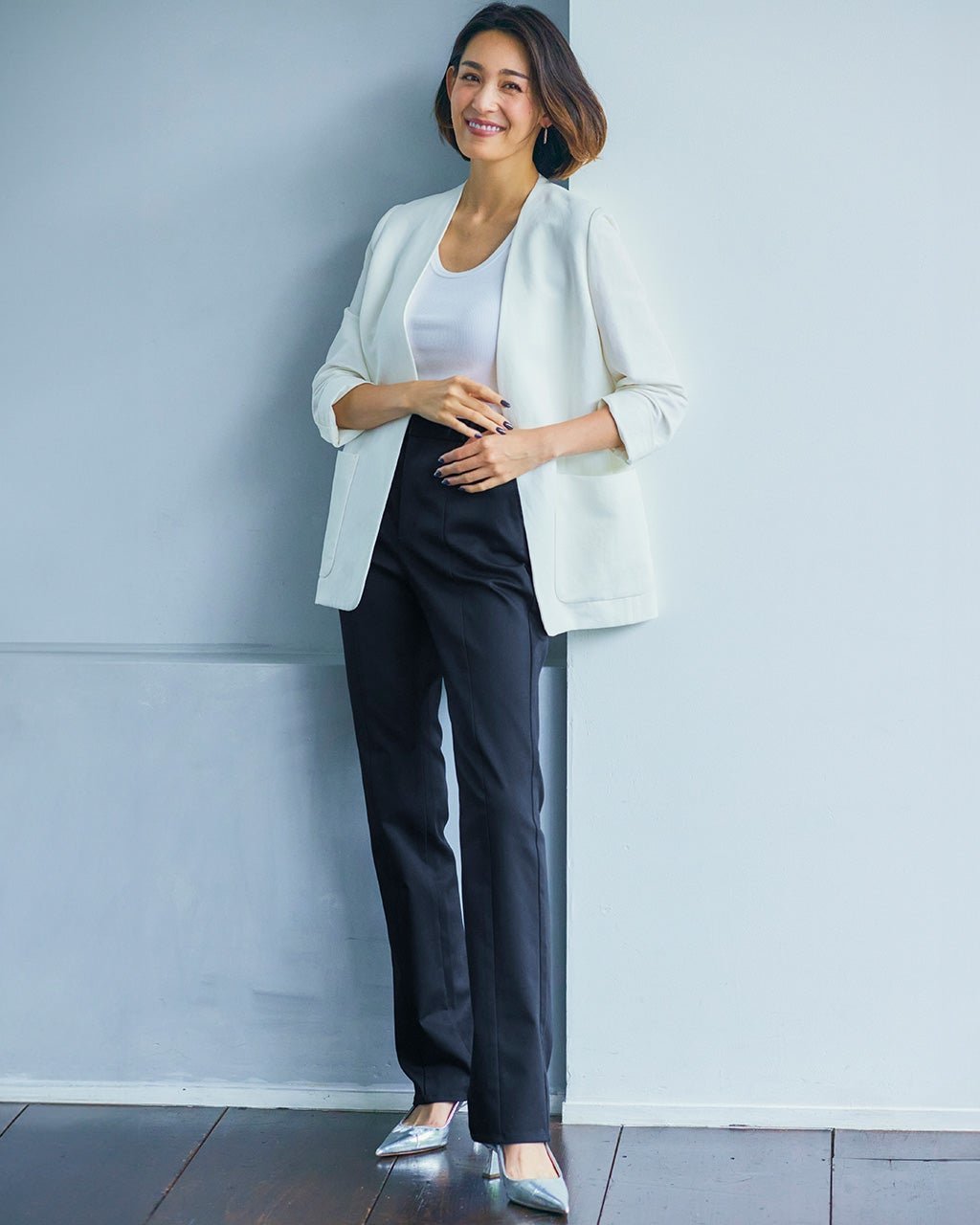 【ドゥクラッセ/DoCLASSE】のミラクルストレッチ・スリム68cm インテリア・キッズ・メンズ・レディースファッション・服の通販 founy(ファニー) 　ファッション　Fashion　レディースファッション　Fashion for Women　パンツ　Pants & Trousers　ストレッチ　Stretch, Stretchy Fabric　スリム　Slim, Slim Fit　センター　Center, Center Line　パターン　Pattern, Design Print　フロント　Front, Front Design　レギンス　Leggings, Stretch Pants　人気　Popular, Best Seller　ミッドナイトブルー|ID: prp329100004131966 ipo3291000000028266320