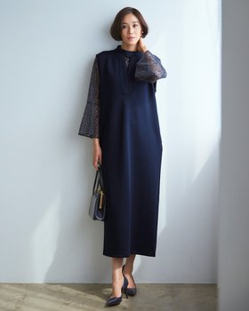 【ドゥクラッセ/DoCLASSE】のダブル編みジャージー・キーネックジャンスカ 120cm 人気、トレンドファッション・服の通販 founy(ファニー) ファッション Fashion レディースファッション WOMEN ワンピース Dress おすすめ Recommend シューズ Shoes シンプル Simple ジャージー Jersey スタイリッシュ Stylish ストレッチ Stretch スニーカー Sneakers スリット Slit ダブル Double フラット Flat ワーク Work |ID:prp329100004131968