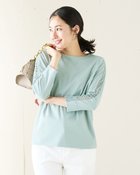 【ドゥクラッセ/DoCLASSE】のレースデザイン/7分袖・ドゥクラッセTシャツ ダスティーブルー|ID: prp329100004131978 ipo3291000000033542859