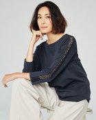 【ドゥクラッセ/DoCLASSE】のレースデザイン/7分袖・ドゥクラッセTシャツ ミッドナイトブルー|ID: prp329100004131978 ipo3291000000033542862