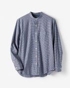 【ドゥクラッセ/DoCLASSE / MEN】の両面起毛フランネル スタンドカラーシャツ ネイビー千鳥|ID: prp329100004134463 ipo3291000000028287213