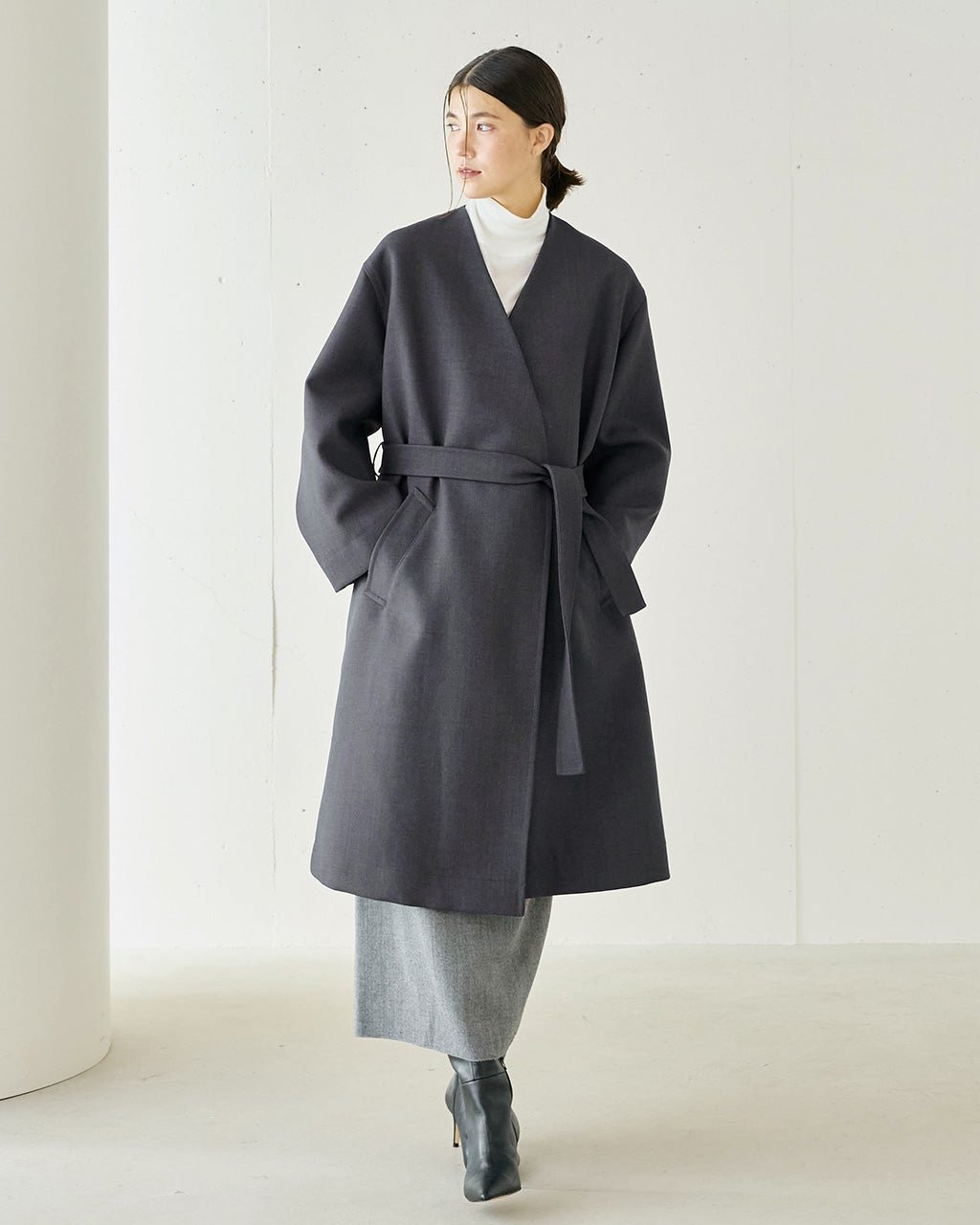 【ドゥクラッセ/DoCLASSE】のウールボンディング・フレアコート 人気、トレンドファッション・服の通販 founy(ファニー) 　ファッション　Fashion　レディースファッション　Fashion for Women　アウター　Coat / Outerwear Collection　コート・ロングコート・ピーコート　Long Coats, Peacoats & More　ショルダー　Shoulder, Shoulder Strap　ドロップ　Drop Shoulder, Dropped Style　パターン　Pattern, Design Print　フレア　Flare, Flared　ボンディング　Bonding, Bonded Fabric　 other-1|ID: prp329100004134483 ipo3291000000034725437