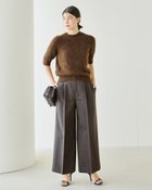 【ドゥクラッセ/DoCLASSE】のウールツイード・ワイドパンツ ブラウン|ID: prp329100004134487 ipo3291000000034725446