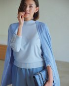 【ドゥクラッセ/DoCLASSE】のシルクフィール・アンサンブルニット 人気、トレンドファッション・服の通販 founy(ファニー) ファッション Fashion レディースファッション WOMEN トップス・カットソー Tops/Tshirt ニット Knit Tops アンサンブル Knit Ensemble NEW・新作・新着・新入荷 New Arrivals なめらか Smooth アンサンブル Ensemble インナー Inner カットソー Cut And Sew カーディガン Cardigan セットアップ Set Up ハイネック High Neck フォルム Form エレガント 上品 Elegant thumbnail ライトブルー|ID: prp329100004134507 ipo3291000000028287459